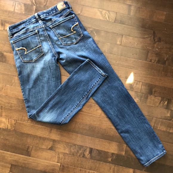 American Eagle Outfitters Blue Skinny Super Stretch Jeans Size 6 - Picture 6 of 10